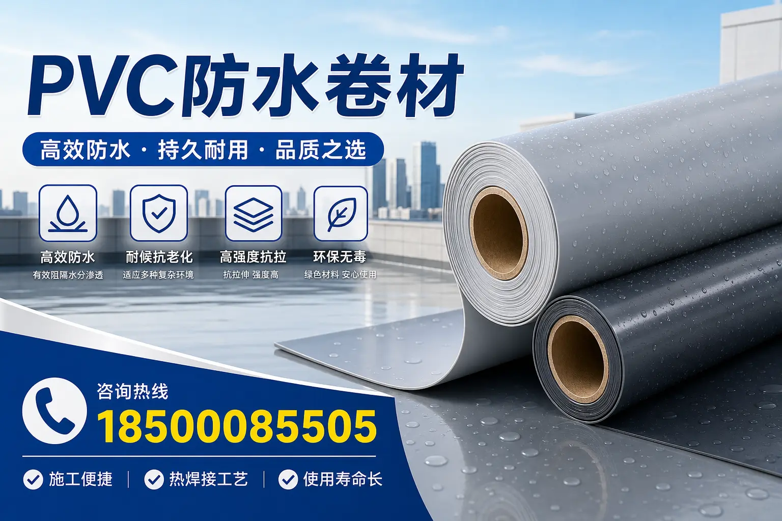 PVC防水卷材施工过程详解,确保在新乡顺利完成项目